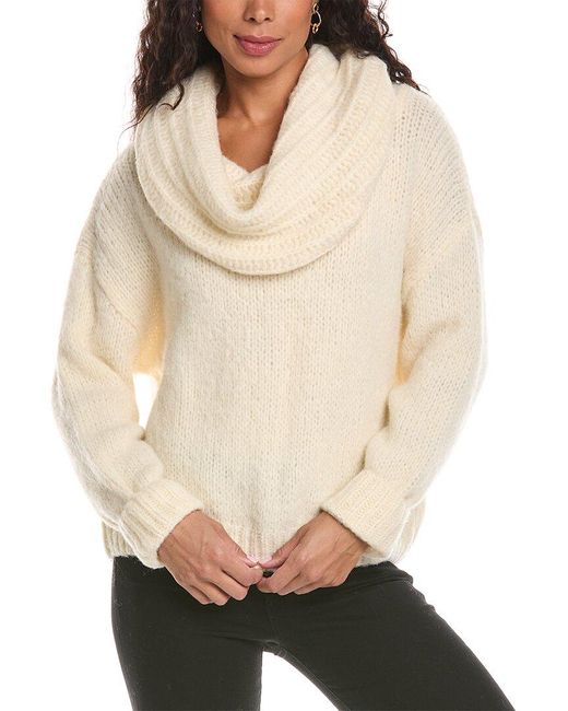 ANNA KAY Natural Shawl Wool-blend Sweater