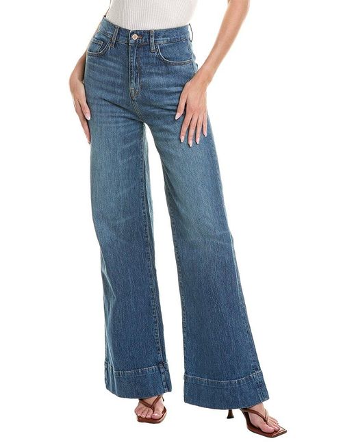 Triarchy Blue Ms. Onassis Medium Indigo High-rise Wide Leg Jean