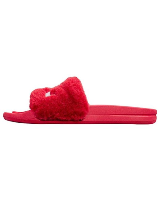 Athletic Propulsion Labs Red Athletic Propulsion Labs Shearling Slide