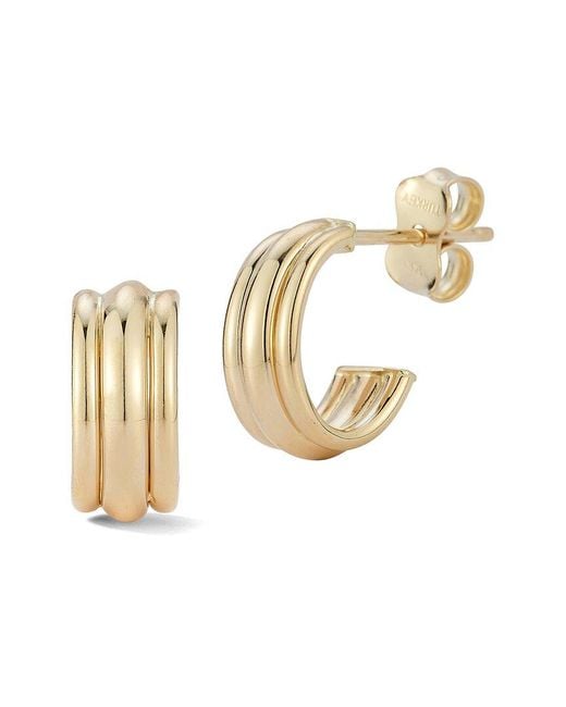 Ember Fine Jewelry Metallic 14k Huggie Earrings