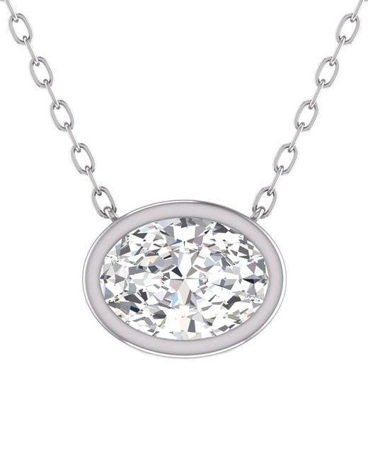 Lab Grown Diamonds White 14k 1.00 Ct. Tw. Lab Grown Diamond Necklace