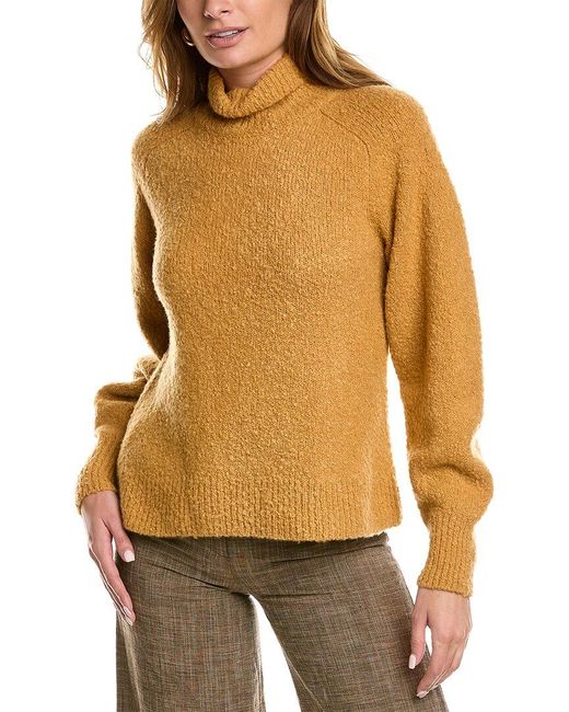 Lafayette 148 New York Boucle Cashmere blend Sweater in Yellow Lyst UK