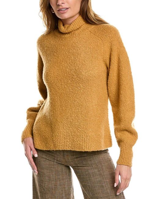 Lafayette 148 New York Yellow Boucle Cashmere-blend Sweater