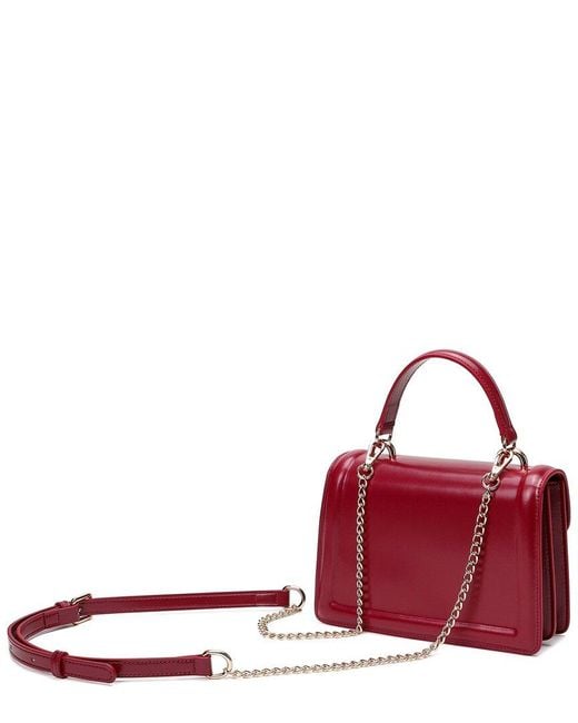 Tiffany & Fred Paris Red Smooth Leather Top Handle Satchel