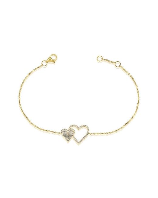 Sabrina Designs White 14K 0.23 Ct. Tw. Diamond Heart Bracelet