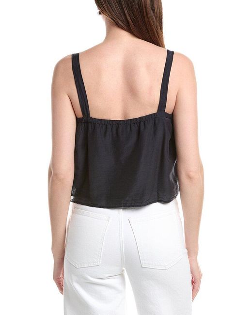 Velvet By Graham & Spencer Black Andrea Sleeveless Silk-Blend Woven Top