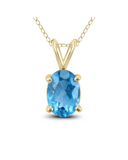 Gemstones 14k 0.60 Ct. Tw. Blue Topaz Necklace