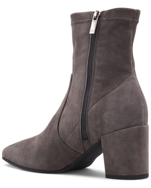Aquatalia Brown Demetra Weatherproof Suede Bootie