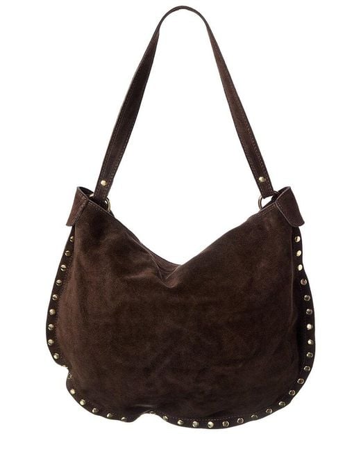 Isabella Rossetti Brown Adele Suede Tote
