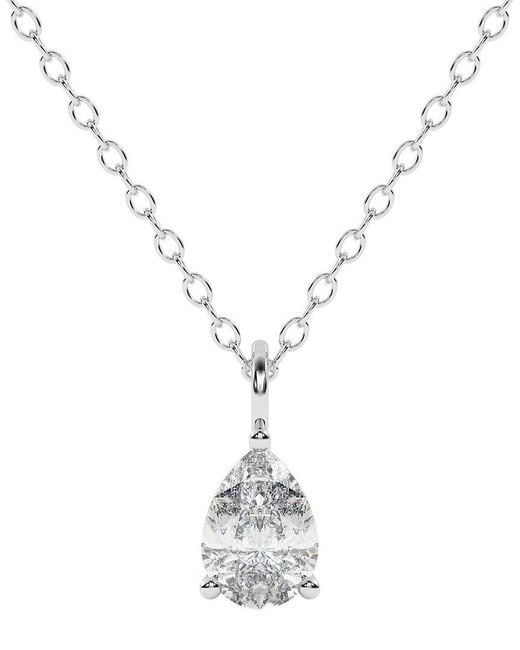 Lab Grown Diamonds Metallic 14k 0.75 Ct. Tw. Lab-grown Diamond Necklace