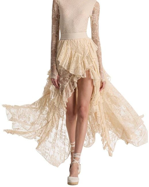 Alice + Olivia Natural Alice + Olivia Karys Asymmetrical Skirt