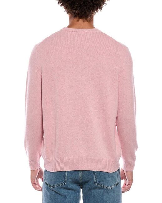 PANGAIA Pink Cashmere & Wool-Blend Crewneck Sweater for men