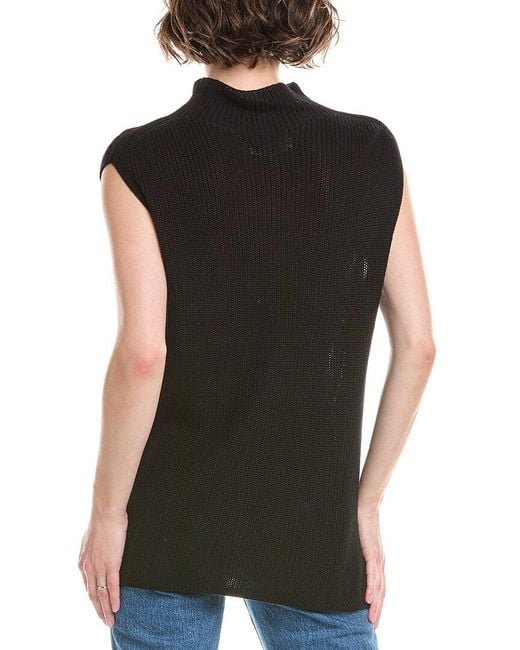 Bella Dahl Black Mock Neck Sweater Vest