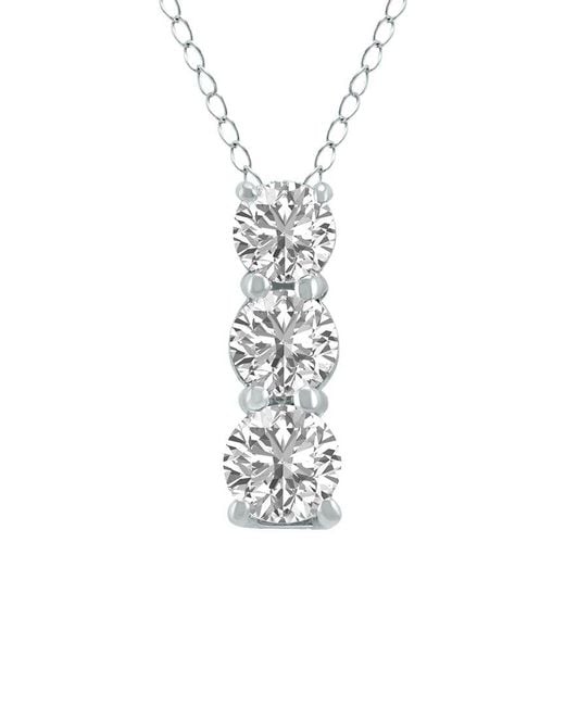 Lab Grown Diamonds White 14k 0.50 Ct. Tw. Lab Grown Diamond Necklace