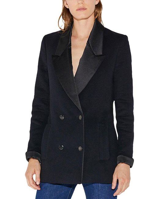 Câllas Blue Vittoria Relaxed Fit Wool-Blend Jacket