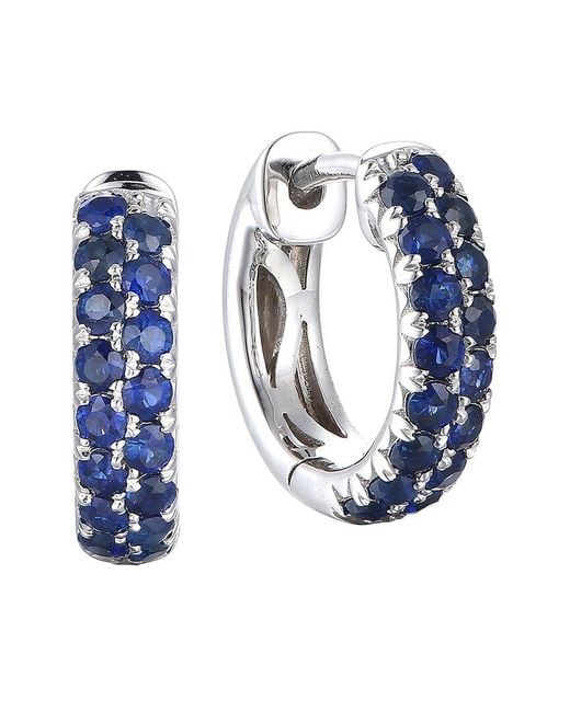 Gregg Ruth Blue 14K 0.70 Ct. Tw. Sapphire Huggie Earring