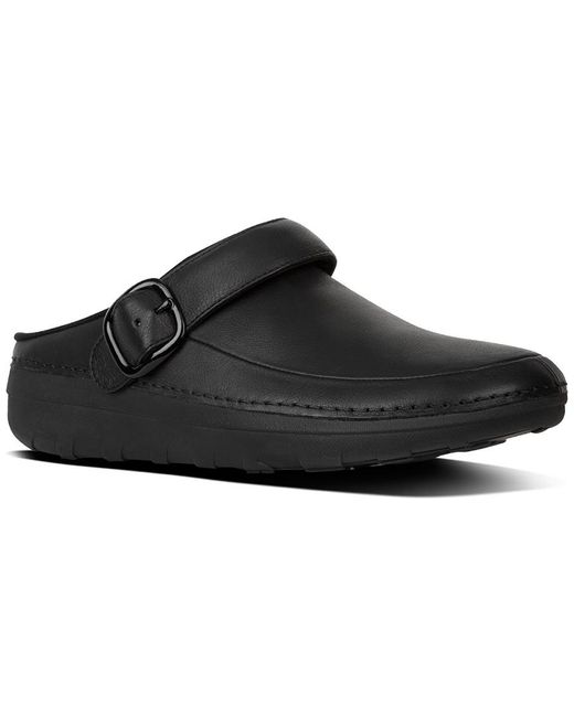 Fitflop Black Gogh Pro In Leather Clogs for men