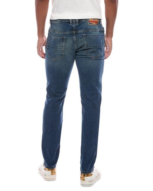 DIESEL Blue Medium Wash Straight Jean for men