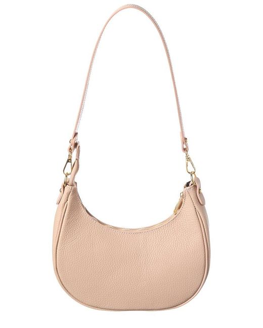 Italian Leather Natural Shoulder Bag