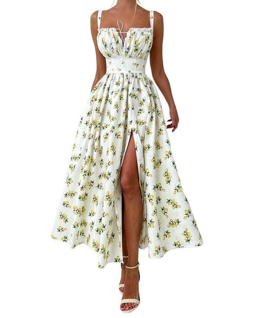 Nia White Midi Dress
