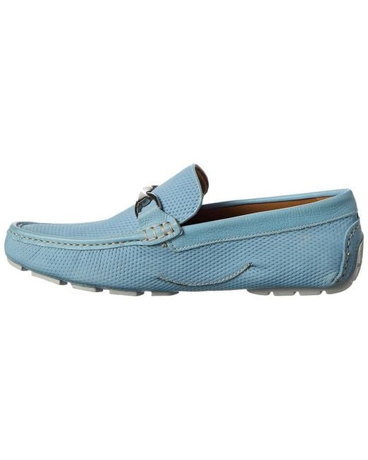 Donald J Pliner Blue Dorion03 Leather Loafer for men