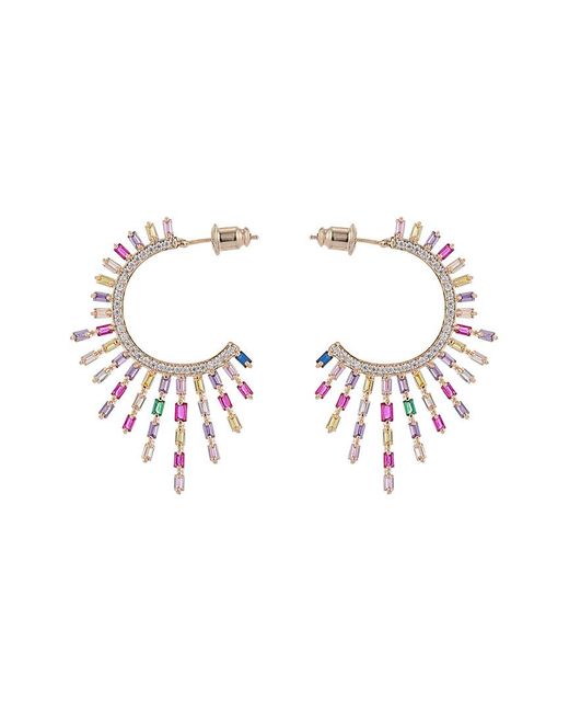 Eye Candy LA White Luxe Collection 18k Plated Cz Drop Earrings