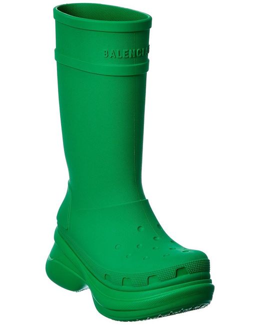 Balenciaga X Crocs Rubber Boot in Green | Lyst