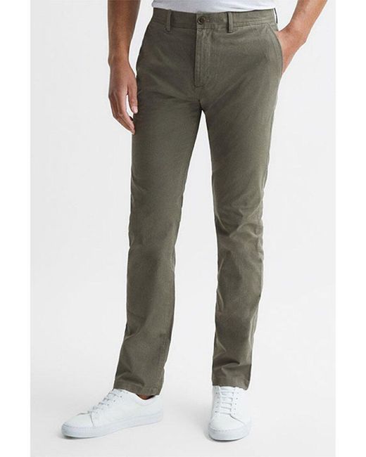 Reiss Gray Pitch Washed Slim Fit Chino Pant for men