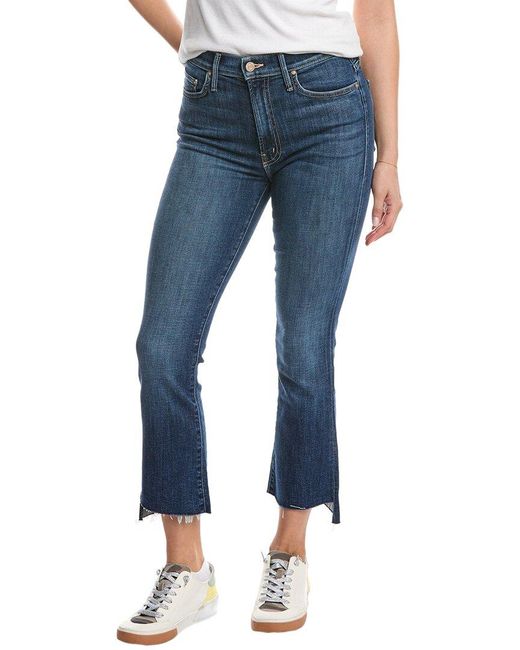 Mother Blue The Insider Crop Step Fray Girl Crush Jean