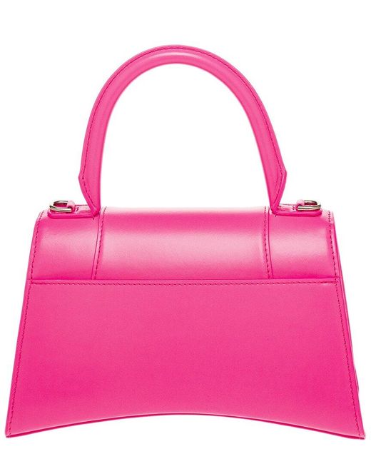 Balenciaga Pink Hourglass Small Leather Bag