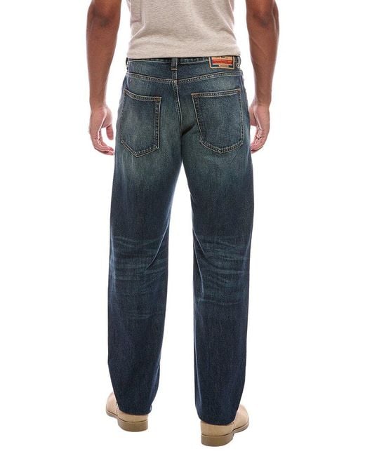 DIESEL Blue Medium Wash Straight Jean for men