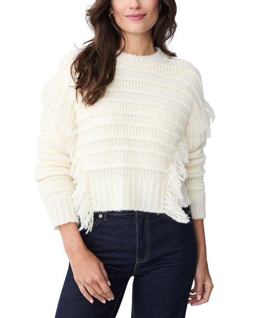 J.McLaughlin White Aleksandra Alpaca & Wool-Blend Sweater