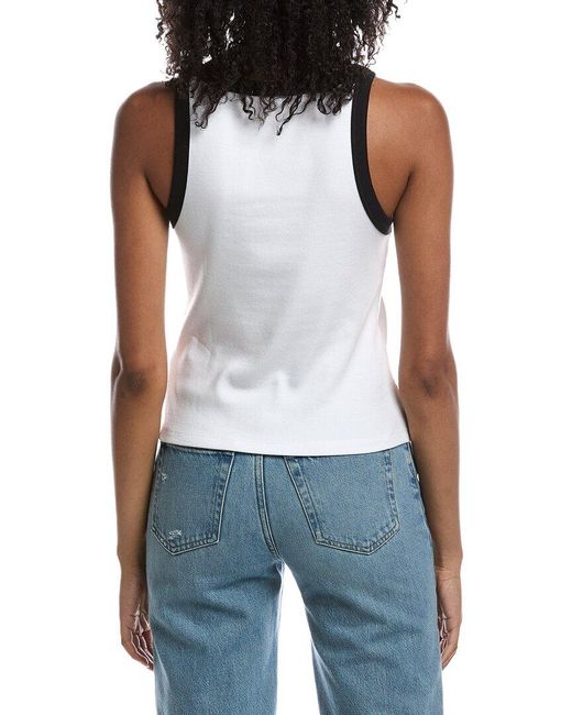Michael Stars Blue Sonya Ringer Tank Top