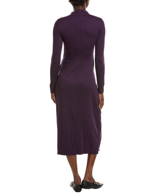 Michael Stars Purple Tish Mock Neck Midi Dress