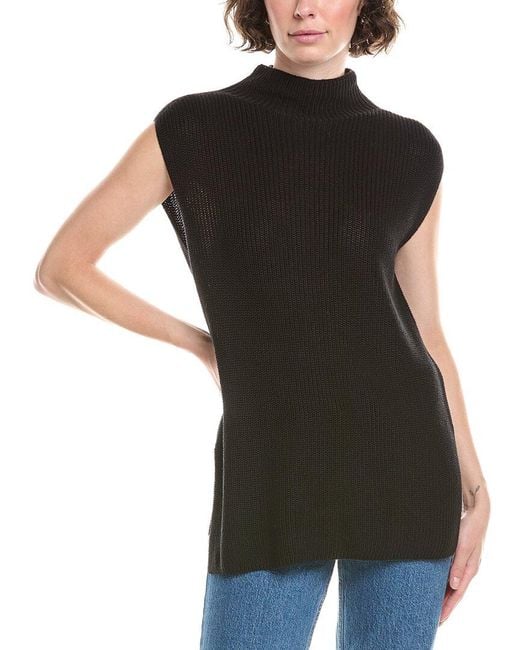 Bella Dahl Black Mock Neck Sweater Vest