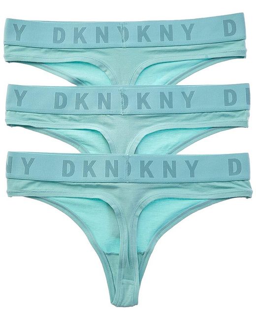 DKNY Blue Set Of 3 Thong