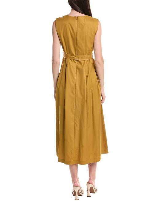 Max Mara Yellow Amina Midi Dress