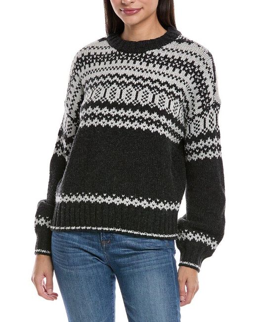 Faherty Brand Black Willow Creek Wool-Blend Sweater