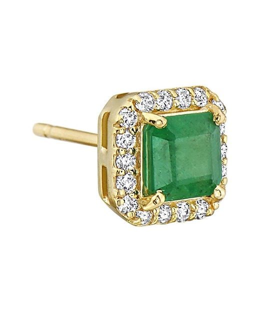 Forever Creations USA Inc. Green Forever Creations 14k 2.22 Ct. Tw. Diamond & Emerald Earrings