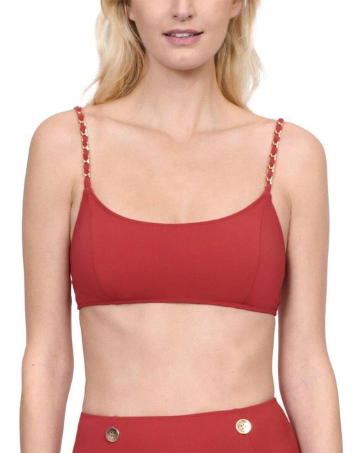 Gottex Red Bikini Top