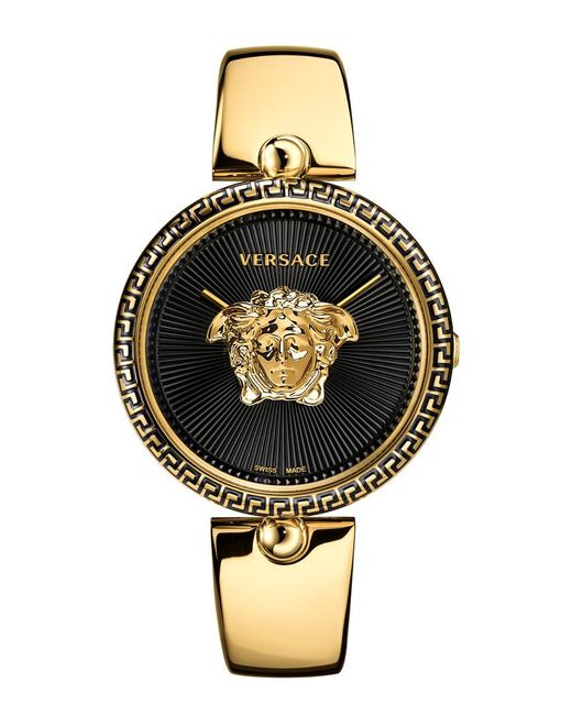 Versace Metallic Women's Palazzo Empire Semi Bangle Bracelet Watch, 39mm