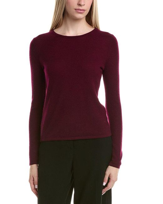 Bruno Magli Women's Purple Classic Crewneck Wool & Cashmere-Blend Sweater