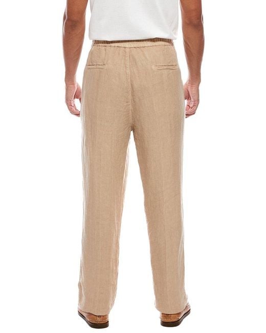 Brunello Cucinelli Natural Linen Relaxed Fit Pant for men