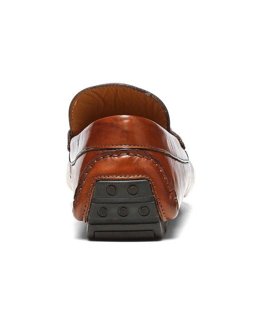 Donald J Pliner Brown Leather Driver for men