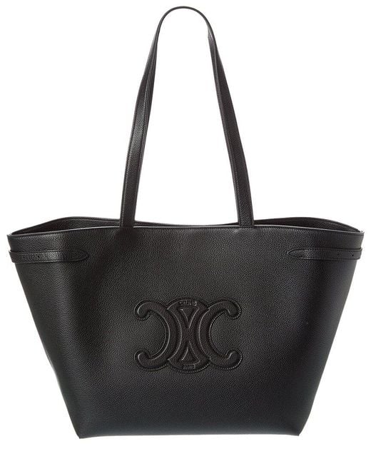 Céline Black Cabas Medium Leather Tote