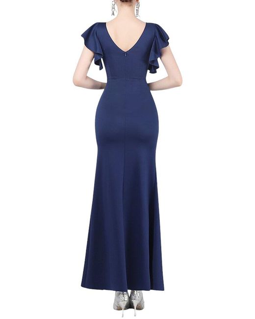 KALINNU Blue Maxi Dress