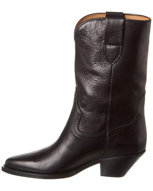 Isabel Marant Brown Dahope Leather Cowboy Boot