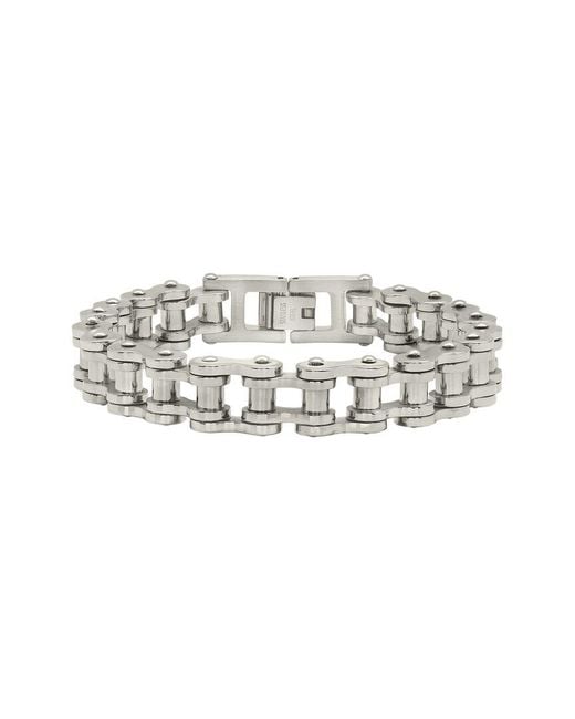 Sterling Forever White Cz Bolt Chain Watch Band Bracelet