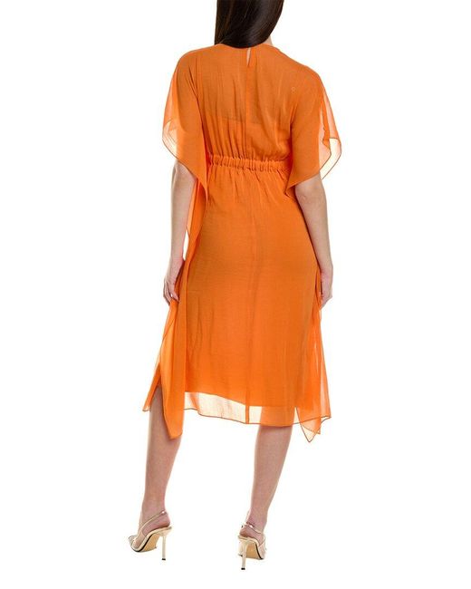 Max Mara Orange Studio Calenda Silk-blend Caftan Dress