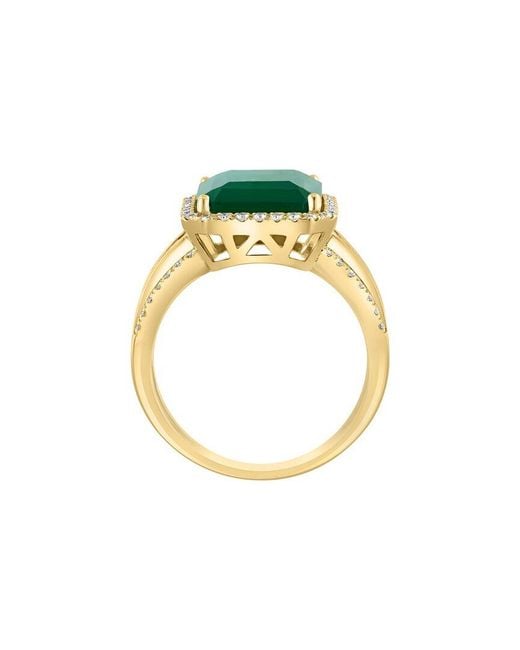 Effy Fine Jewelry Green 14K 5.30 Ct. Tw. Diamond & Onyx Ring